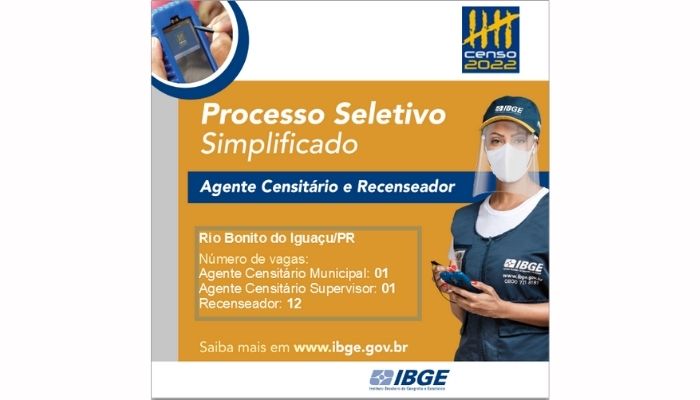 Rio Bonito – IBGE vai contratar recenseadores em para o censo demográfico de 2022